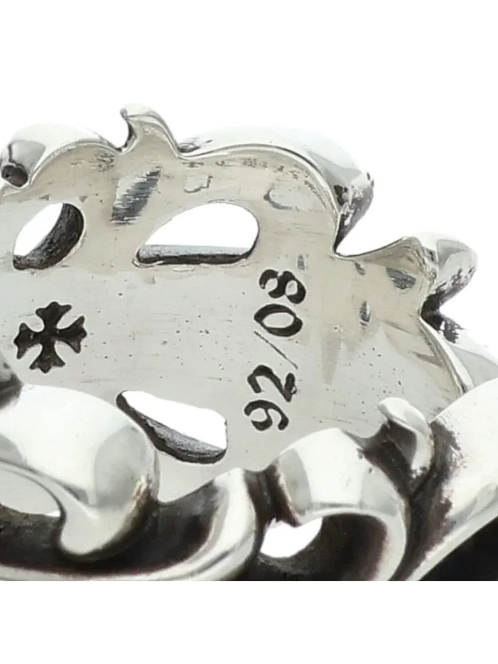 Chrome Hearts Dbl Flrl Crs Double Floral Cross Silver Ring